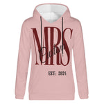 Personalized Mrs Est 2024 Hoodie - Black flat lay, front view | Our Phoenix Rise