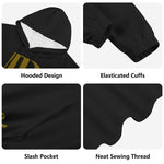 Womens Lightweight All Over Printing Pullover Hoodie Sweatshirt Detailed View 8 | Our Phoenix Rise