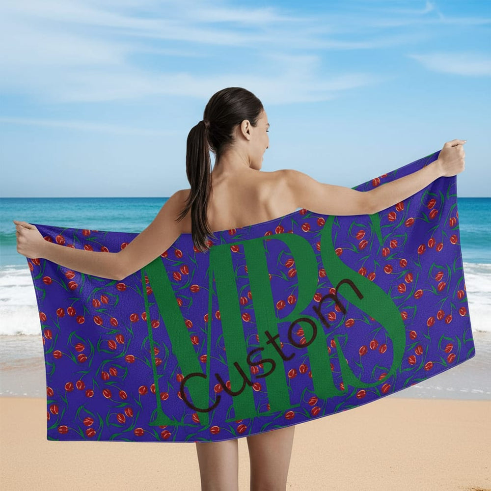 Customizable Purple Bath Towel: Vibrant, Soft, and Stylish