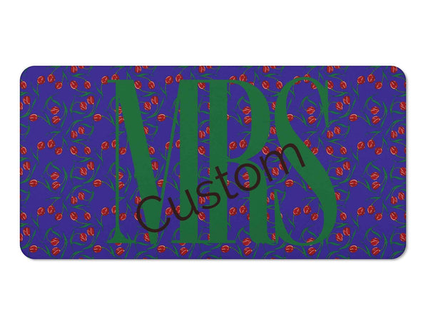 Bath Towel Customizable Purple and flowers