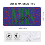 Bath Towel Customizable Purple and flowers