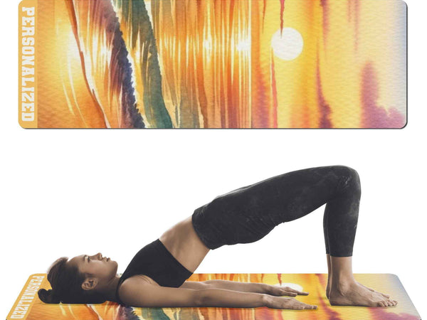 Nature inspired Customized Yoga Mat  4mm Rubber Yoga Mat