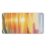 Personalized Sunset Beach Bath Towel - Flat View of Custom Name Design | Our Phoenix Rise