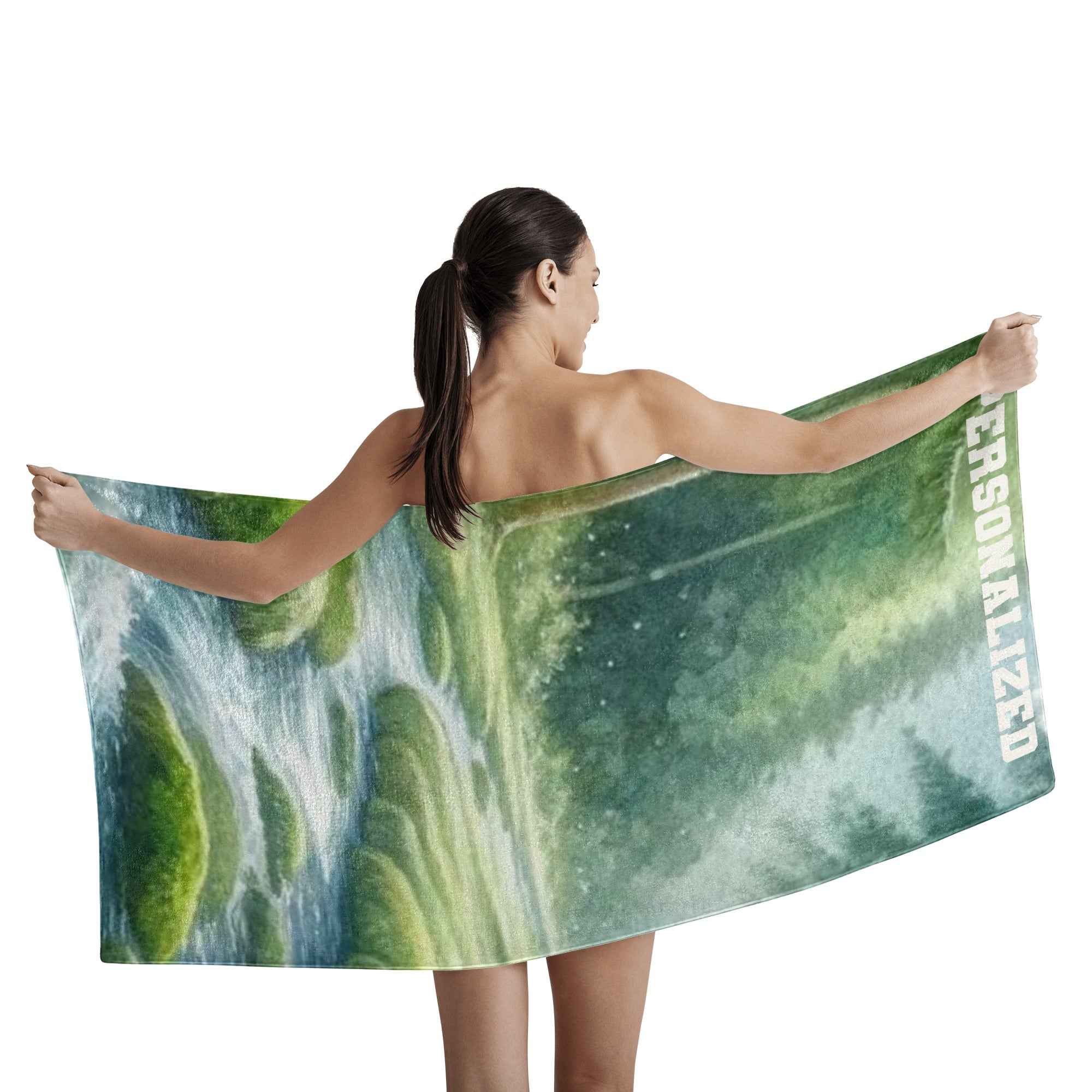 Personalized River Forest Landscape Bath Towel