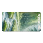 Personalized River Forest Landscape Bath Towel - Flat View of Green Nature Print | Our Phoenix Rise