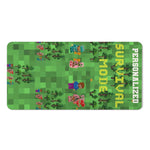 Personalized Pixel Block Survival Mode Bath Towel - Flat Graphic Layout View | Our Phoenix Rise