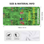 Personalized Pixel Block Survival Mode Bath Towel - Size and Material Specifications | Our Phoenix Rise
