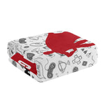 Personalized Gamer Superhero Bath Towel - Folded Detail Showing Soft Textured Fabric | Our Phoenix Rise