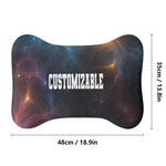 Customizable Galaxy Print Bone Shaped Pet Mat - Close up of microfiber texture | Our Phoenix Rise