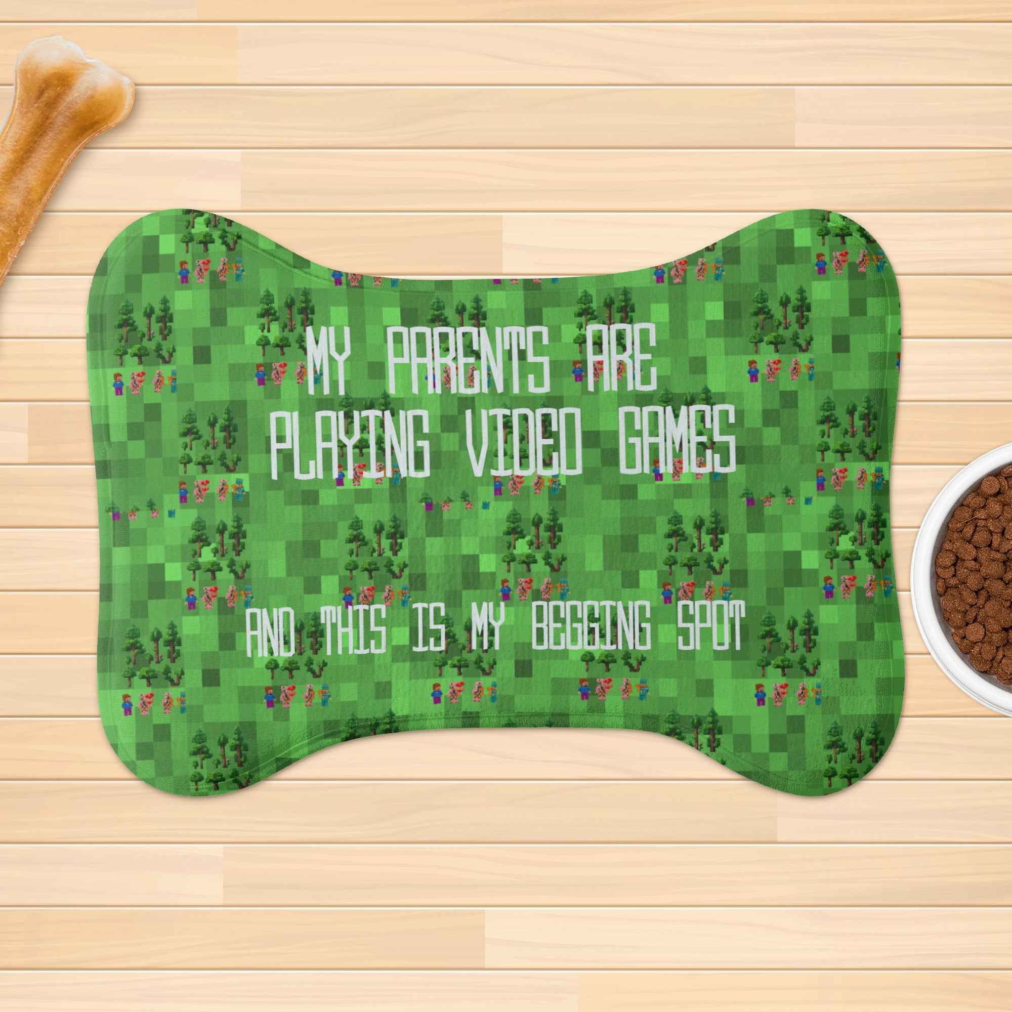 Funny Gamer Pet Rug - Green Non-Slip Mat