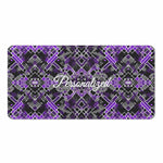 Personalized Purple Geometric Bath Towel - Full Pattern Flat Lay | Our Phoenix Rise