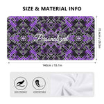 Personalized Purple Geometric Bath Towel - Fabric Texture Detail | Our Phoenix Rise