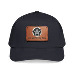 Baseball Cap — Leather Patch “I’m Perfectly Fine” Star Emblem