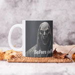 Funny Color Changing Coffee Mug - Grim Reaper Handle Side View | Our Phoenix Rise