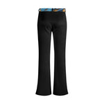 Women's Black Flare Pants with Patterned Waistband - Back View | Our Phoenix Rise