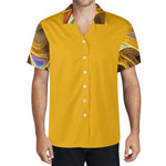 yellow Mens Casual Hawaiian Shirt Detailed View 2 | Our Phoenix Rise