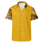 yellow Mens Casual Hawaiian Shirt Detailed View 4 | Our Phoenix Rise