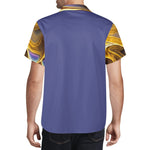 Men's Abstract Swirl Hawaiian Shirt - Modeled back view | Our Phoenix Rise