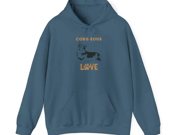 Corgi Love Hoodie, Cozy Sweatshirt, Dog Lover Gift, Pet Appreciation, Cute Animal Apparel, Perfect for Birthdays & Celebrations - Iron Phoenix GHG
