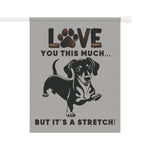 Dachshund Garden Banner - Adorable Dog Design Outdoor Decor - Iron Phoenix GHG