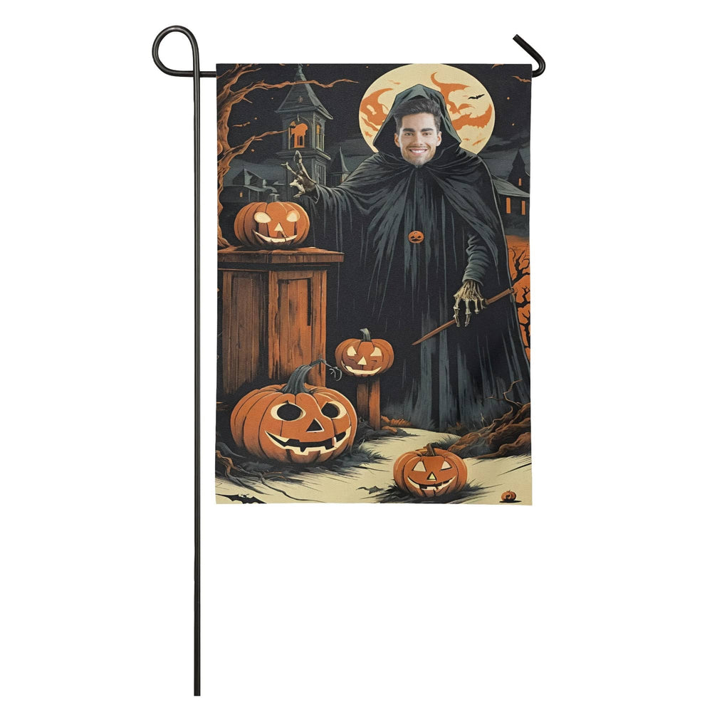 Personalized Halloween Garden Flag Custom Face