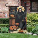 Personalized Halloween Garden Flag - Grim reaper design with pumpkins | Our Phoenix Rise