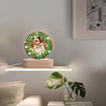 Personalized Christmas Photo Night Light - Close-up of Custom Photo with Christmas Wreath Frame | Our Phoenix Rise
