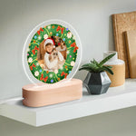Personalized Christmas Photo Night Light - Lamp on Bedside Table with Alarm Clock | Our Phoenix Rise