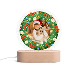 Personalized Christmas Photo Night Light - Ambient Light in a Bedroom Setting | Our Phoenix Rise