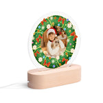 Personalized Christmas Photo Night Light - Lamp on Wall Shelf with Plant Decor | Our Phoenix Rise