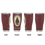 Personalized Christmas Tree Insulated Tumbler 30oz - Left Front Back Right Views | Our Phoenix Rise