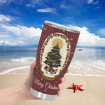 Personalized Christmas Tree Insulated Tumbler 30oz - Detail View of Christmas Tree Design | Our Phoenix Rise