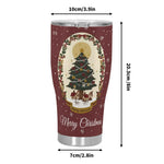 Personalized Christmas Tree Insulated Tumbler 30oz - Back View | Our Phoenix Rise