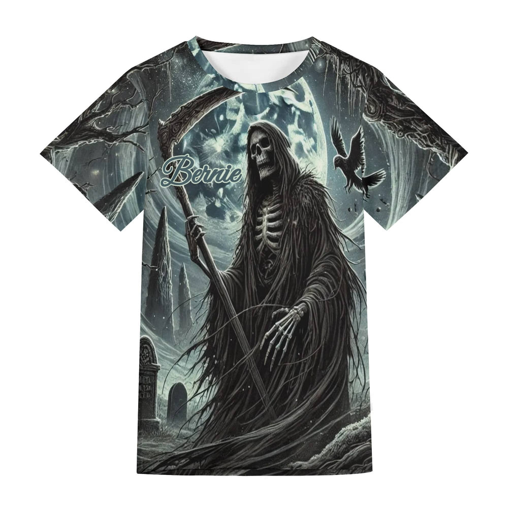 Personalized Grim Reaper T-Shirt Dark Grey XS-6XL