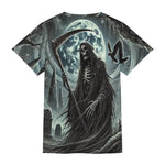 Personalized Grim Reaper T-Shirt - full back view of design | Our Phoenix Rise