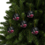 Butterfly Rose Ceramic Ornament — "Live Your Best Life" Double-Sided Holiday Ornament