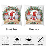 Christmas Gnome Wreath Pillow Cover - Detail of invisible metal zipper closure | Our Phoenix Rise