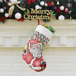 Personalized Santa Christmas Stocking - Close up of Santa design | Our Phoenix Rise