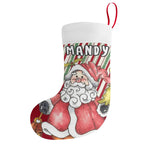 Personalized Santa Christmas Stocking - Fabric texture and design detail | Our Phoenix Rise
