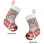 Personalized Santa Christmas Stocking - Back of stocking showing double-sided print | Our Phoenix Rise