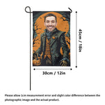 Personalized Halloween Garden Flag - showing premium polyester fabric texture and print detail | Our Phoenix Rise