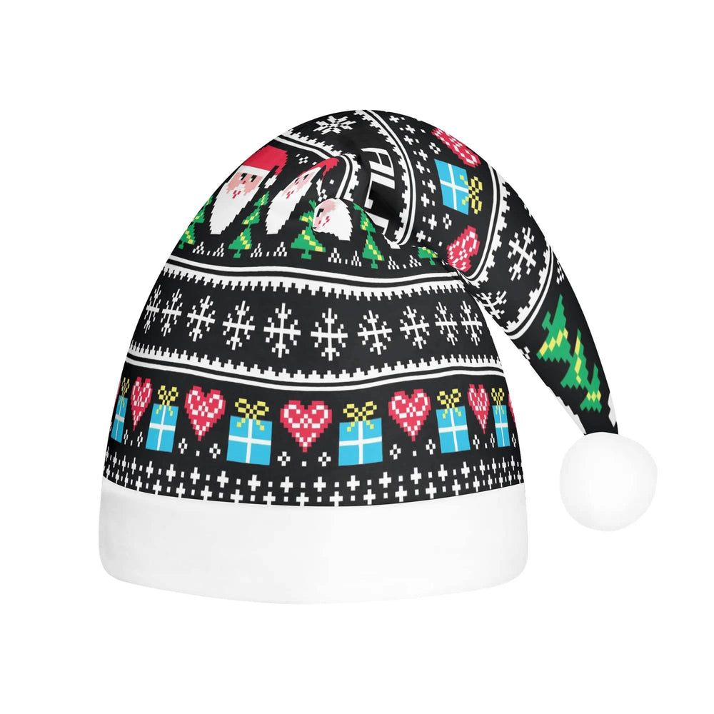 Personalized Ugly Sweater Santa Hat S-L