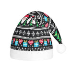 Personalized Ugly Sweater Christmas Santa Hat - front view, ugly sweater pattern | Our Phoenix Rise