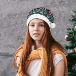 Personalized Ugly Sweater Christmas Santa Hat - angled view, custom name area | Our Phoenix Rise
