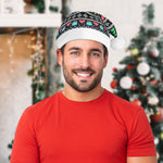 Personalized Ugly Sweater Christmas Santa Hat - top down view, full pattern | Our Phoenix Rise