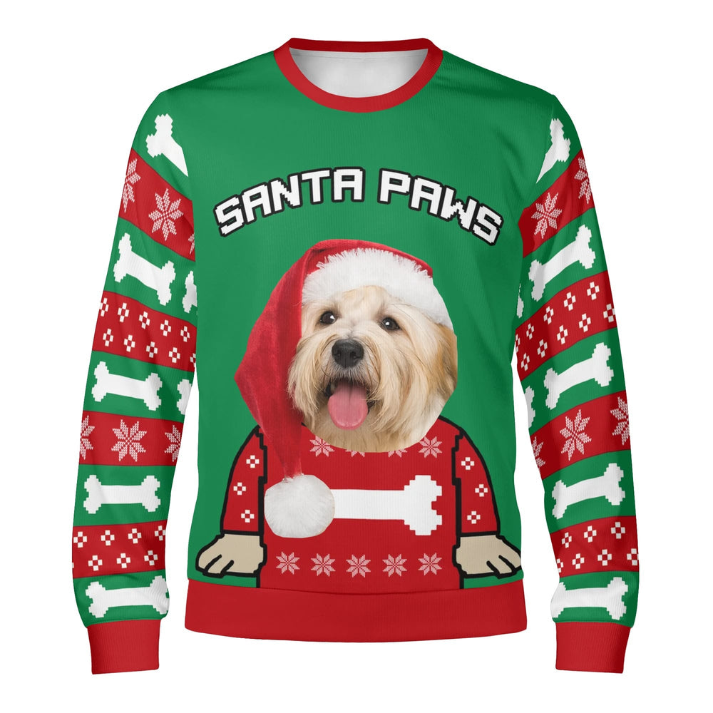 Personalized Dog Christmas Sweater Green Red S-5XL