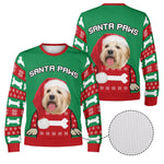 Personalized Dog Christmas Sweater - Angled Front View with Custom Pet Image | Our Phoenix Rise