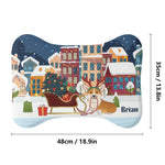Personalized Christmas Corgi Dog Feeding Mat - Design Detail | Our Phoenix Rise