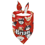 Personalized Christmas Dog Bandana - Two Stacked Bandanas | Our Phoenix Rise