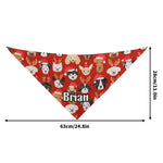 Personalized Christmas Dog Bandana - Material Texture Detail | Our Phoenix Rise